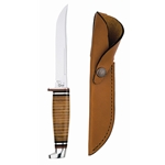 Hunter w/Leather Wrapped Handle & Sheath 381 - Engravable