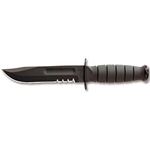 KA-BAR Short Kraton G Handled Black Serrated Blade-Hard Sheath 1259