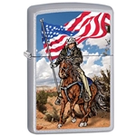 Zippo Cowboy on Horse with Flag 15391