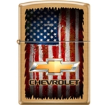 Zippo Chevy Bowtie with Flag 02631