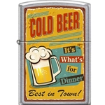 Zippo Cold Beer, It's What's for Dinner 12548