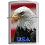Zippo Eagle with Flag-USA 66734