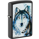 Zippo Lindsay Kivi, Wolf W/Feathers 48936