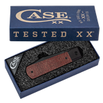 Case Longhouse Black Blade Dark Red Burlap Micarta  CPM20-CV  10769