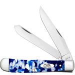 Case Blue Crackle Kirinite Trapper 50720 - Engravable