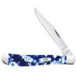 Case Blue Crackle Kirinite Slimline Trapper 50726 - Engravable