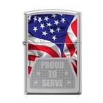 Zippo Proud To Serve 45380